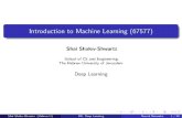 Introduction to Machine Learning (67577)shais/Lectures2014/2016... · Introduction to Machine Learning (67577) Shai Shalev-Shwartz School of CS and Engineering, The Hebrew University