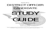 2016-2017 DISTRICT OFFICER CANDIDATE STUDY GUIDE 2016-17...In 2013, the 83rd Texas Legislature established the new Foundation High School Program as the default graduation program