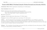 Project: IEEE P802.15 Working Group for Wireless Personal ... · – TVWS network operates in VHF/UHF band. – The center frequencies are fixed and specified for each TV channel.