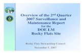 Overview of the 2 Quarter 2007 Surveillance and Maintenance Report · 2007 Surveillance and Maintenance Report for the DOE LM Rocky Flats Site Rocky Flats Stewardship Council November