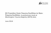 Presentation: ED Transfers from Trauma Facilities to Non ...All ED transfers of adult patients ages 15 and older to non-trauma hospitals by EMS and trauma region, 2007-2012 Central