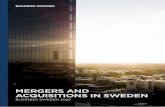 New MERGERS AND A CQUISITIONS IN SWEDEN · 2020. 10. 1. · 8. CLOSING Once clearance and any required approvals have been obtained, the transaction is ready to be concluded. Closing