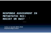 Response assessment in mRCC: RECIST or DWI? · 2013. 12. 3. · • 30% have metastatic disease at presentation ... ISMRM, RSNA 2011 No. of pixels ADC . Histogram Analysis Mean ADC