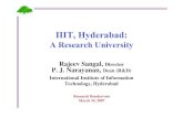 IIIT, dnrnd/ResRendez07.pdfآ  IIIT, Hyderabad Outcome of Experiments â€¢Critical mass of researchers