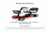 Electric Mobility Scooter – FreeRoam User Manualmedia1.mydeal.com.au/44234/180418/AGCMSCEMQA4W6_Manual.p… · 2018. 10. 2. · Electric Mobility Scooter – FreeRoam . User Manual