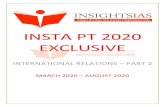 INSTA PT 2020 EXCLUSIVE - INSIGHTSIAS...INSTA PT 2020 EXCLUSIVE (INTERNATIONAL RELATIONS – PART 2) NOTES Bilateral Relations 1. Extradition Treaty between India and Belgium Cabinet
