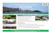 WinterMester 2020 STUDY - SBIO...WinterMester 2020 STUDY ABROAD COSTA RICA SBIO 3954 Global Issues in Sustainability THE BASICS:-Program cost is $2,900 plus tuition-Cost includes: