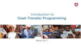 Cash Transfer Programming...Clara Barton organized cash relief during Franco-Prussian War (1870-1871) & after Galveston floods (1900). And in “modern” humanitarian response? SDC