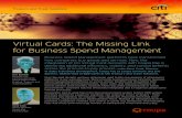 Virtual Cards: The Missing Link for Business Spend Management · Virtual Cards: The Missing Link for Business Spend Management Business Spend Management platforms have transformed