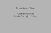 Richard Kenton Webb A conversation with Paradise Lost by ...richardkentonwebb.art/resources/1Richard_Kenton_Webb_Paradise_L… · John Milton BOOK I. The Fall of Satan. 2013 - 2015