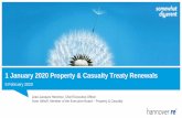 1 January 2020 Property & Casualty Treaty Renewals...2020/01/01  · 1 • Unless otherwise stated, the renewals part of the presentation is based on Underwriting-Year (U/Y) figures