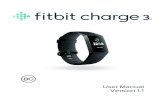 Fitbit Charge 3 User Manual - MyABX · RestartCharge3 46 EraseCharge3 46 UpdateCharge3 46 Troubleshooting 48 Heart-ratesignalmissing 48 GPSsignalmissing 48 Unexpectedbehavior 49 GeneralInfoandSpecifications