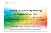 Photonics - A Key Enabling Technology on its way to ...Photonics PPP Multiannual Roadmap: process towards Horizon 2020 March 2012 Photonics21 June – July 2012 Further Work July -