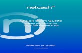 Quick Start Guide - Netcash · VIP Payroll & HR software. A) Add a Salary payments service key B) Add a Risk reports service key. Netcash uick Start Guide Salary Payments for Sage