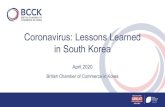 Coronavirus: Lessons Learned in South KoreaBCC... · COVID-19 Overview: Outbreak in Korea Flattening Trend of COVID-19 in Korea Source: Tackling COVID-19: Health, Quarantine and Economic