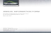 ANNUAL INFORMATION FORM · 2015. 12. 31. · ANNUAL INFORMATION FORM Amended and Restated Annual Information Form for the Year Ended December 31, 2015 March 29, 2016 Wellgreen Platinum