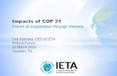 Future of cooperation through markets€¦ · project crediting mechanism for sources & sinks (REDD +) 1. Cooperative approaches through “internationally transferred mitigation