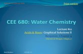 Lecture #12 Acids & Bases: Graphical Solutions II Benjamin, … · 2020. 2. 10. · Lecture #12. Acids & Bases: Graphical Solutions II Benjamin, Chapter 4 (Stumm & Morgan, Chapt.3