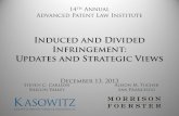 Induced and Divided Infringement: Updates and Strategic Views · 14th Annual Advanced Patent Law Institute Induced and Divided Infringement: Updates and Strategic Views December 13,