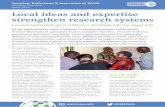 Local ideas and expertise strengthen research systems – WTSR.pdftime, to recognize their own role in the larger research network and in solving the problems that exist. They are