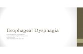 esophageal dysphagia 2014. background · Causes of Esophageal Dysphagia, Overview, continued… • Neurologic – Vagus nerve lesions • Drugs – post radiation, drugs causing