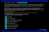 Teach Like a CHAMPION OVERVIEW NEW STRUCTUREinformation on our online resources. NEW STRUCTURE PART 1: Check for Understanding In Teach Like a Champion, Check for Understanding (CFU)