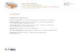 AFRICAN FORUM 100 INNOVATIONS FOR SUSTAINABLE DEVELOPMENT · AFRICAN FORUM 100 INNOVATIONS FOR SUSTAINABLE DEVELOPMENT Paris , 5 December 2013 USER GUIDE Key dates 16 September 2013: