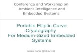 Portable Elliptic Curve Cryptography For Medium-Sized ... · Elliptic Curve Discrete Logarithm Problem let P and Q be two points on an elliptic curve such that kP = Q k is a scalar