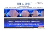 CORPORATE WEDDING SOCIAL - Pipe and DrapeAbout Pipe & Drape Europe Pipe and Drape is the world class, free standing draping system first introduced to Europe by Hanley Event Group