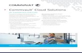 Commvault Cloud Solutions · Symantec does not offer cloud orchestration (Symantec NetBackup Cloud Administrator’s Guide Release 7.6 ) 2. EMC Avamar does not support cloud orchestration