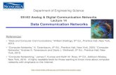 EE442 Analog & Digital Communication Networks Lecture 14 ...Department of Engineering Science EE442 Analog & Digital Communication Networks Lecture 14 Data Communication Networks References: