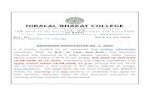 HIRALAL BHAKAT COLLEGE · 2020. 8. 4. · 3. Scanned copy of Madhyamik admit card (150-250 KB) 4. Scanned copy of Madhyamik Marksheet (150-250 KB) 5. Scanned copy of Higher Secondary
