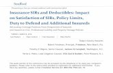 Insurance SIRs and Deductibles: Impact on Satisfaction of ...media.straffordpub.com/products/insurance-sirs-and...Mar 08, 2016  · Generally, a deductible is subtracted from the policy