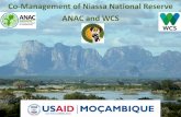 Co-Management of Niassa National Reserve ANAC and WCS · • Initial 3yr agreement Oct 2012, extended • Oversight committee –ANAC DG + WCS CD • New agreement: • 10 years,