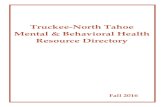 Truckee-North Tahoe Mental & Behavioral Health Resource Directory · 2020. 6. 30. · Welcome to the Mental and Behavioral Health Provider Directory from Tahoe Forest Health System’s