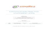 Certification practice statement (CPS)cca.gov.in/sites/files/pdf/Licensed-CA/eMudhra-CPS-v2.2.pdf · Title: Certification practice statement (CPS) Author: Vijay Kumar Subject: Version