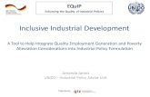 Inclusive Industrial Development - DIE_GDI · “Inclusive growth…allows people to contribute to and benefit from economic growth. Rapid growth is unquestionably necessary for substantial