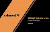 Valmont Industries, Inc. · Infrastructure Growth. Enabling Power to be Transferred from Generation Facility. to Customer: Extending the Life, Value, and ... International Growth