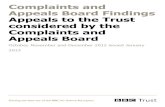Complaints and Appeals Board Findings Appeals to the Trust ...downloads.bbc.co.uk/bbctrust/assets/files/pdf/... · October, November and December 2012 issued January 2013 5 Appeal