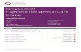 Sterling Care (Uk) Ltd Highfield Residential Care Home€¦ · Sterling Care (Uk) Ltd Highfield Residential Care Home Inspection report 3 St Mary's Road Cromer Norfolk ... they are