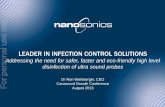LEADER IN INFECTION CONTROL SOLUTIONS · intellectual property rights owned by Nanosonics (the “Company”). ... 1 January 2013 – 9 August 2013 For personal use only APRIL MAY
