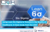 Anatomy of healthcare today and key figureslsqsh.org/images/2019/Presentations/Lean-Six-Sigma... · 6σ- The Three Dimensions Using Lean Six Sigma to Transform the Quality of Healthcare