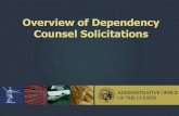 Overview of Dependency Counsel Solicitations · Budget Template Developing Your Proposal RFP Document: Proposal Contents Lists information that must be included in your proposal ...
