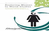 Restoring Women to World Studies - UT Liberal Arts · The training sessions discussed the contributions of notable women to historical and artistic movements, talked about concepts