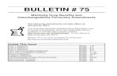 BULLETIN # 75 · 2018. 7. 19. · Bulletin #75 Effective: January 23, 2014 DIN TRADE NAME GENERIC STRENGTH FORM MFR* 02407914 02407922 AJ-Vancomycin vancomycin 500 mg/vL 1 g/vL Injection