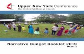 Narrative Budget Booklet 2019 - unyumc.orgThe bridge symbolizes how the Conference extends the reach ... gations is reaching toward living the Gospel of Jesus Christ and being God’s