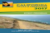 California Trails and Greenways 2017 Event Program Events Program.pdf · Trails & Greenways Conference . To ensure the success of the conference, the Foundation relies on the generosity