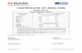 CERTIFICATE OF ANALYSIS - BAM · Certificate ERM®-ED103 Page 2 of 7 Indicative Values Mass Fraction Indicative value 1) 3) 2) Uncertainty Carbon 0.018 % 0.002 % Cobalt < 0.1 mg/kg