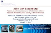 Jack Van Steenburg - | FMCSA...Jan 14, 2014  · Jack Van Steenburg . Assistant Administrator and Chief Safety Officer . Federal Motor Carrier Safety Administration . Analysis, Research,