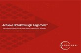Achieve Breakthrough Alignment...Achieve Breakthrough Alignment™ Creating a strong foundation for sustainable success To help leaders to make better decisions and avoid the pitfalls